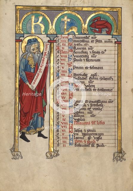 Initial D: The Lamentation; Hours of Simon de Varie, 1455. Creator: Master of Jean Rolin II.
