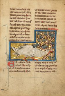 Initial D: The Lord Enthroned with Hands Open; Bute Psalter, text and illumination about 1285. Creator: Bute Master
