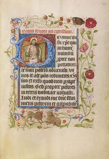 Initial D: The Man of Sorrows; Book of Hours, after 1460. Creator: Unknown