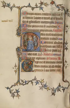 Initial D: The Mocking of Christ; Bute Psalter, text and illumination about 1330. Creator: Atelier of the Passion Master