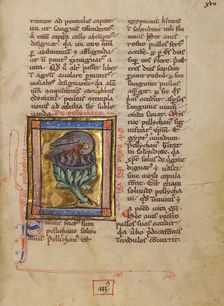 Initial D: The Mocking of Christ; Bute Psalter, text and illumination about 1330. Creator: Atelier of the Passion Master