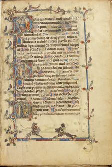 Initial D: The Mocking of Christ: Initial D: The Flagellation: Initial D: The Way..., about 1300. Creator: Unknown