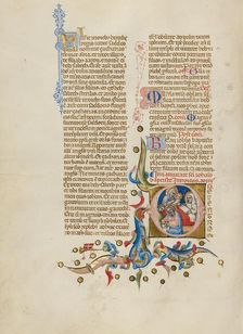 Initial D: The Naming of Saint John the Baptist; Missal, between about 1389 and 1400. Creator: Master of the Brussels Initials