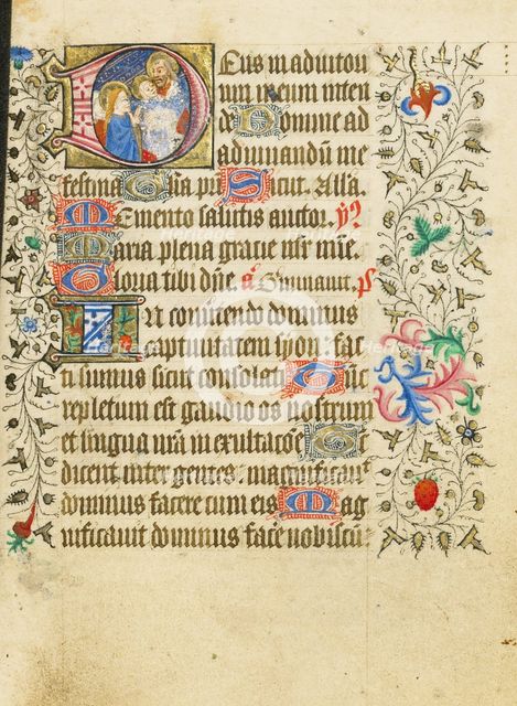 Initial D: The Presentation in the Temple; Book of Hours, about 1430-1440. Creator: Fastolf Master.