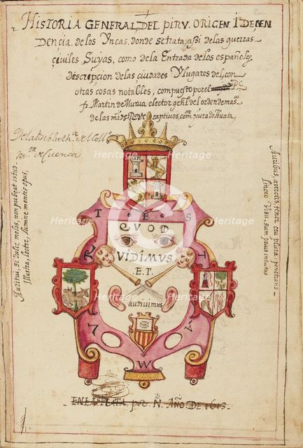 Initial E: A Bishop Blessing a Church; Bute Psalter, text and illumination about 1285. Creator: Bute Master.
