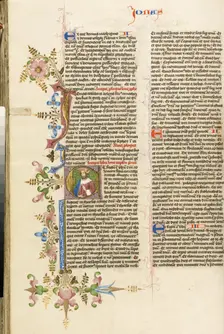 Initial E: A Prophet, about 1450. Creator: Circle of Stefan Lochner