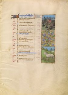 Initial E: A Prophet Holding a Scroll; Bute Psalter, text and illumination about 1285. Creator: Bute Master