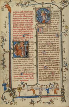 Initial E: A Prophet; Initial Q: A Prophet; Breviary, about 1320-1325. Creator: Unknown