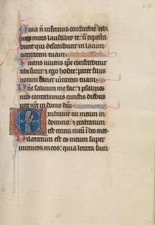Initial E: A Woman in Prayer; Bute Psalter, text and illumination about 1285. Creator: Bute Master