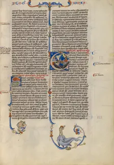 Initial E: Jonah ; Abbey Bible, about 1250-1262. Creator: Unknown