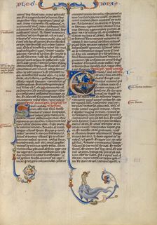 Initial E: Jonah ; Abbey Bible, about 1250-1262. Creator: Unknown