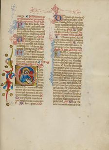 Initial E: Saint Matthew; Missal, between about 1389 and 1400. Creator: Master of the Brussels Initials