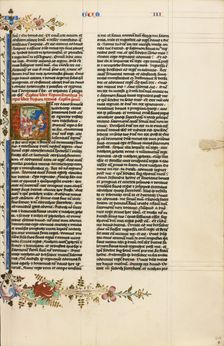Initial E: Solomon and the Queen of Sheba; Bible, about 1450. Creator: Circle of Stefan Lochner