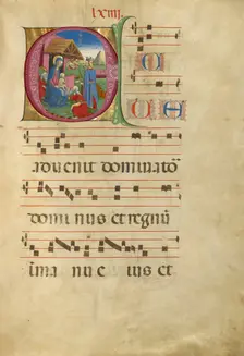 Initial E: The Adoration of the Magi; Gradual, about 1460-1480. Creator: Unknown