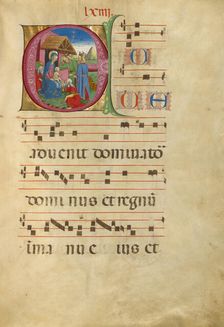 Initial E: The Adoration of the Magi; Gradual, about 1460-1480. Creator: Unknown