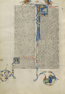 Initial F: Saint Luke; Abbey Bible, about 1250-1262. Creator: Unknown