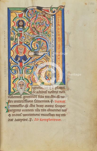 Initial F: The Tree of Jesse; Stammheim Missal, probably 1170s. Creator: Unknown.