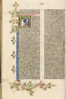 Initial F: The Annunciation to Zechariah; Bible, about 1450. Creator: Circle of Stefan Lochner