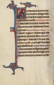 Initial F: The Coronation of the Virgin; Bute Psalter, text and illumination about 1285. Creator: Bute Master