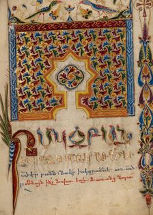 Initial F: The Coronation of the Virgin; Bute Psalter, text and illumination about 1285. Creator: Bute Master
