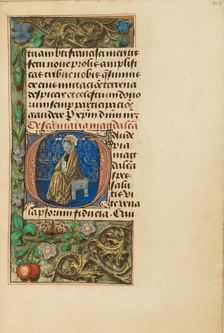 Initial G: Mary Magdalene; Crohin-La Fontaine Hours, (about 1480-1485?). Creators: Master of the Dresden Prayer Book, Workshop of the Master of the Dresden Prayer Book