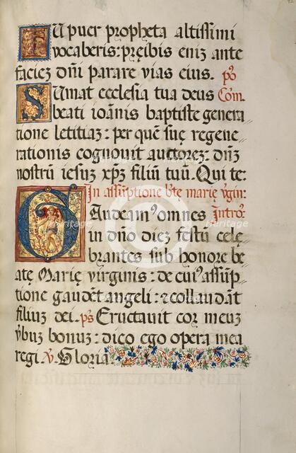 Initial G: A Dancing Putto; Missal of Bishop Antonio Scarampi, 1567. Creator: Fra Vincentius a Fundis.