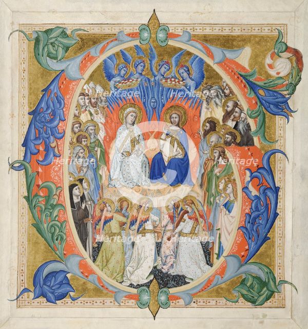 Initial G[audeamus omnes] from a Gradual: The Court of Heaven, 1371-77. Creator: Don Silvestro dei Gherarducci (Italian, 1339-1399).