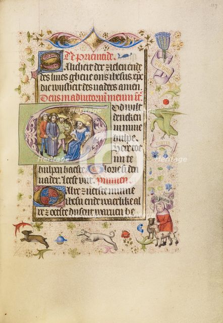 Initial G: Christ before Pilate; Book of Hours, after 1460. Creator: Unknown.