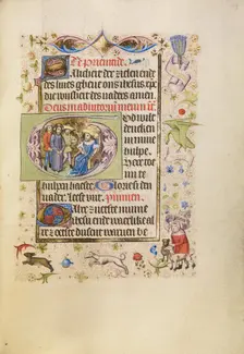 Initial G: Christ before Pilate; Book of Hours, after 1460. Creator: Unknown