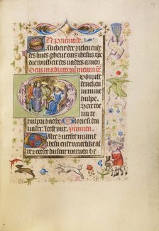 Initial G: Christ before Pilate; Book of Hours, after 1460. Creator: Unknown