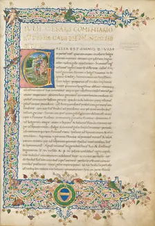 Initial G: Julius Caesar on Horseback, about 1460-1470. Creator: Unknown