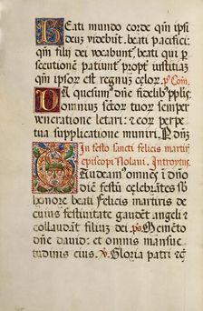 Initial G: Two Dancing Putti; Missal of Bishop Antonio Scarampi, 1567. Creator: Fra Vincentius a Fundis