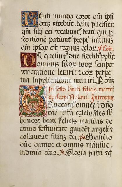 Initial G: Two Dancing Putti; Missal of Bishop Antonio Scarampi, 1567. Creator: Fra Vincentius a Fundis.