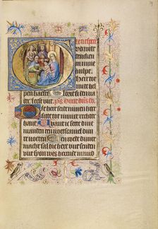 Initial G: The Adoration of the Magi; Book of Hours, after 1460. Creator: Unknown