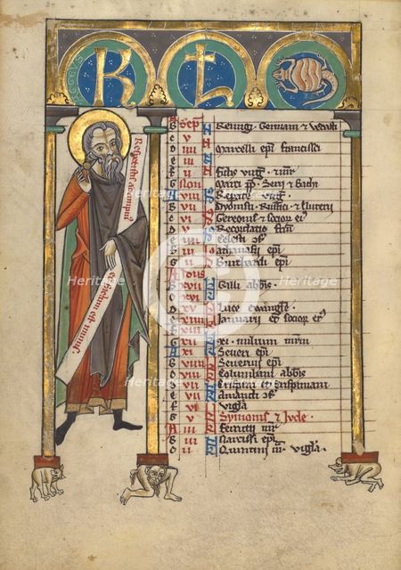 Initial G: The Assumption of the Virgin; Hours of Simon de Varie, 1455. Creator: Master of Jean Rolin II.