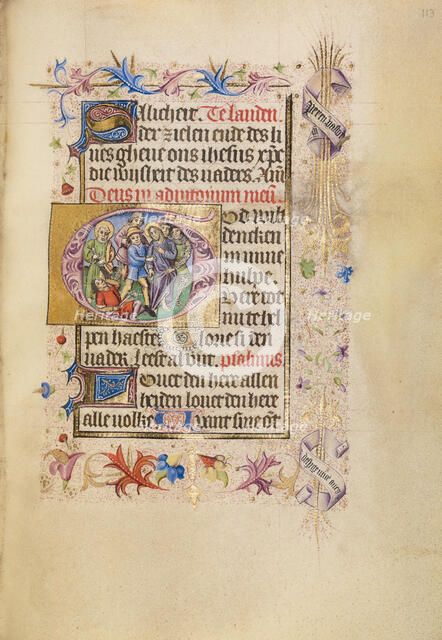 Initial G: The Betrayal of Christ; Book of Hours, after 1460. Creator: Unknown.