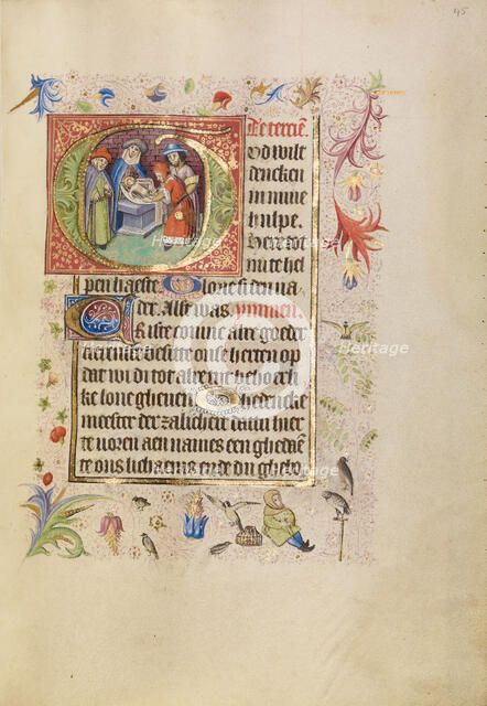 Initial G: The Circumcision; Book of Hours, after 1460. Creator: Unknown.