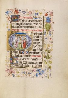 Initial G: The Crucifixion; Book of Hours, after 1460. Creator: Unknown