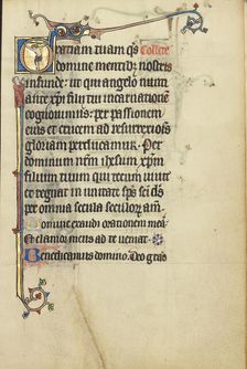 Initial G: The Crucifixion; Ruskin Hours; Ruskin Hours, about 1300. Creator: Unknown