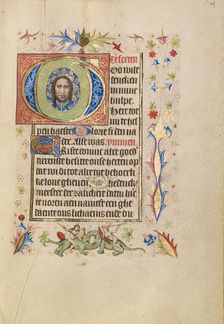 Initial G: The Face of Christ; Book of Hours, after 1460. Creator: Unknown