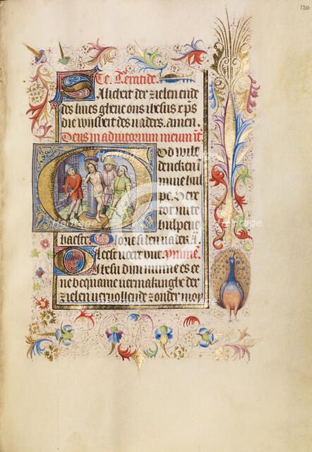 Initial G: The Flagellation; Book of Hours, after 1460. Creator: Unknown.