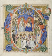 Initial G[audeamus omnes] from a Gradual: The Court of Heaven, 1371-77. Creator: Don Silvestro dei Gherarducci (Italian, 1339-1399)