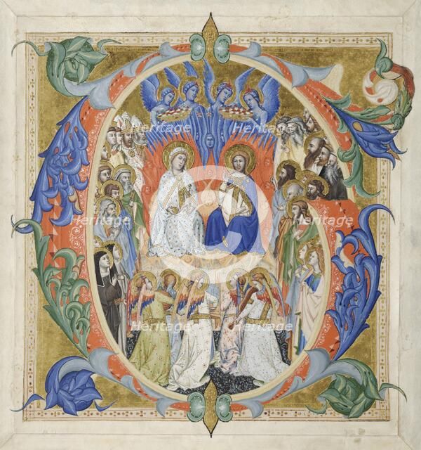 Initial G[audeamus omnes] from a Gradual: The Court of Heaven, 1371-77. Creator: Don Silvestro dei Gherarducci (Italian, 1339-1399).