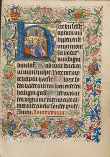 Initial H: Pentecost; Book of Hours, Use of Utrecht, about 1460. Creator: Master of Evert Zoudenbalch