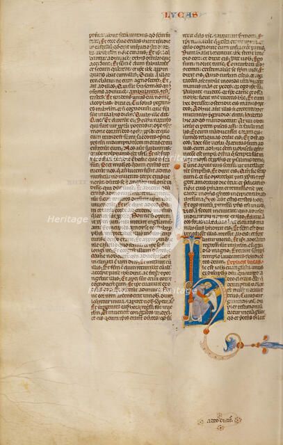 Initial H: Saint Jerome, about 1280-1290. Creator: Unknown.