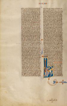 Initial H: Saint Jerome, about 1280-1290. Creator: Unknown