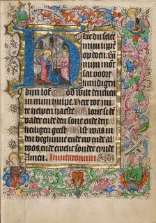 Initial H: The Annunciation; Book of Hours, about 1460. Creator: Master of Evert Zoudenbalch