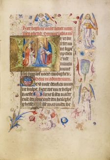 Initial H: The Annunciation; Book of Hours, after 1460. Creator: Unknown