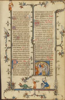 Initial H: The Presentation in the Temple; Breviary, about 1320-1325. Creator: Unknown
