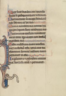 Initial I; Bute Psalter, text and illumination about 1285. Creator: Bute Master